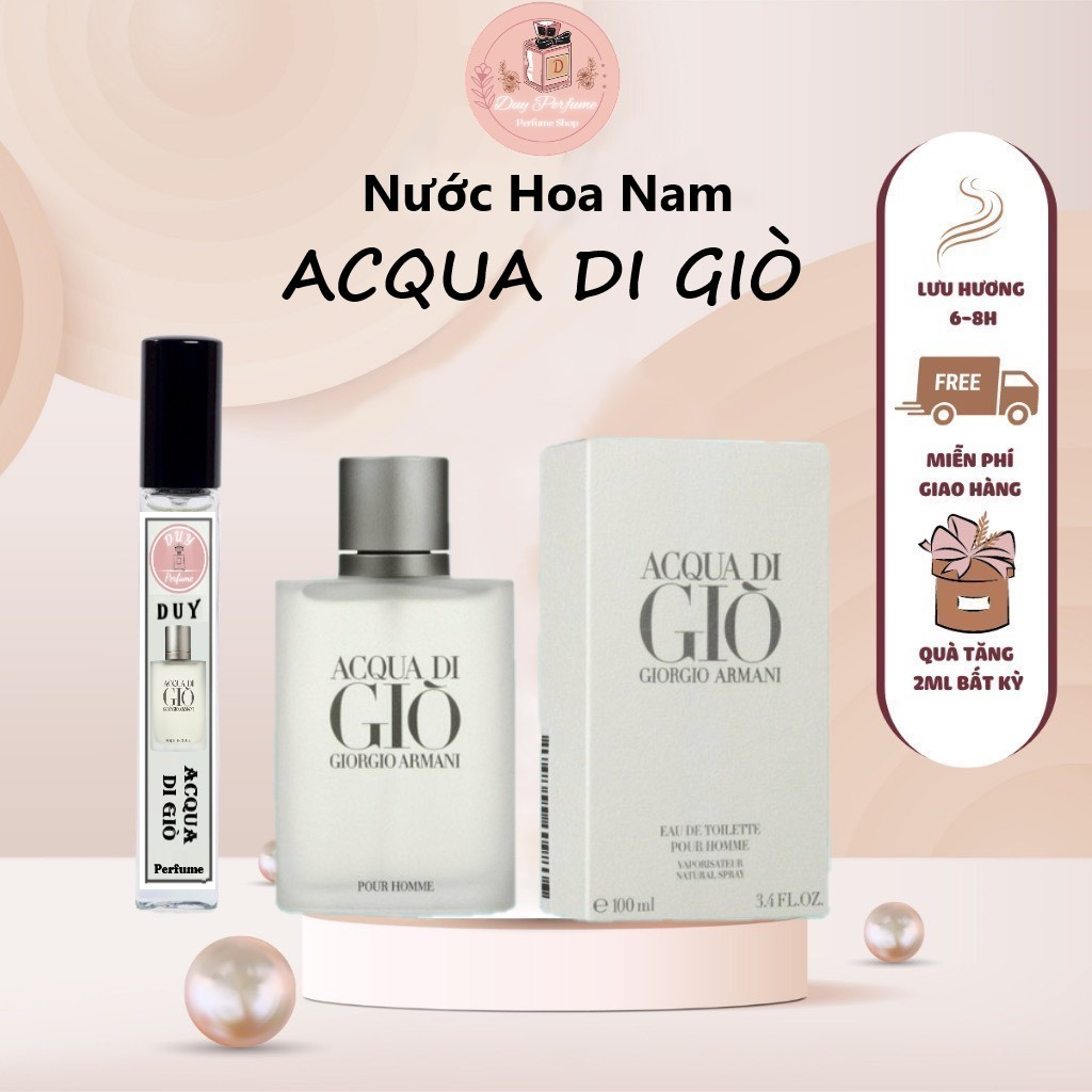 [𝐀𝐮𝐭𝐡] Nước Hoa Nam Giorgio Armani Acqua Di Gio Giò Trắng mạnh mẽ tinh thế - Duy Perfume