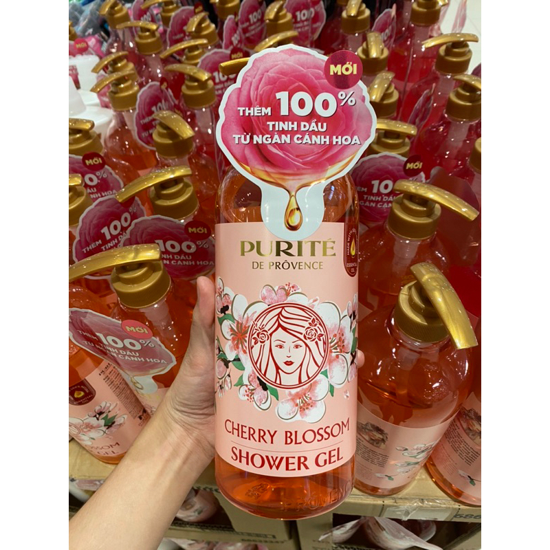 Sữa Tắm Thiên Nhiên Purite Hoa Anh Đào/ Hoa Hồng 1,1L