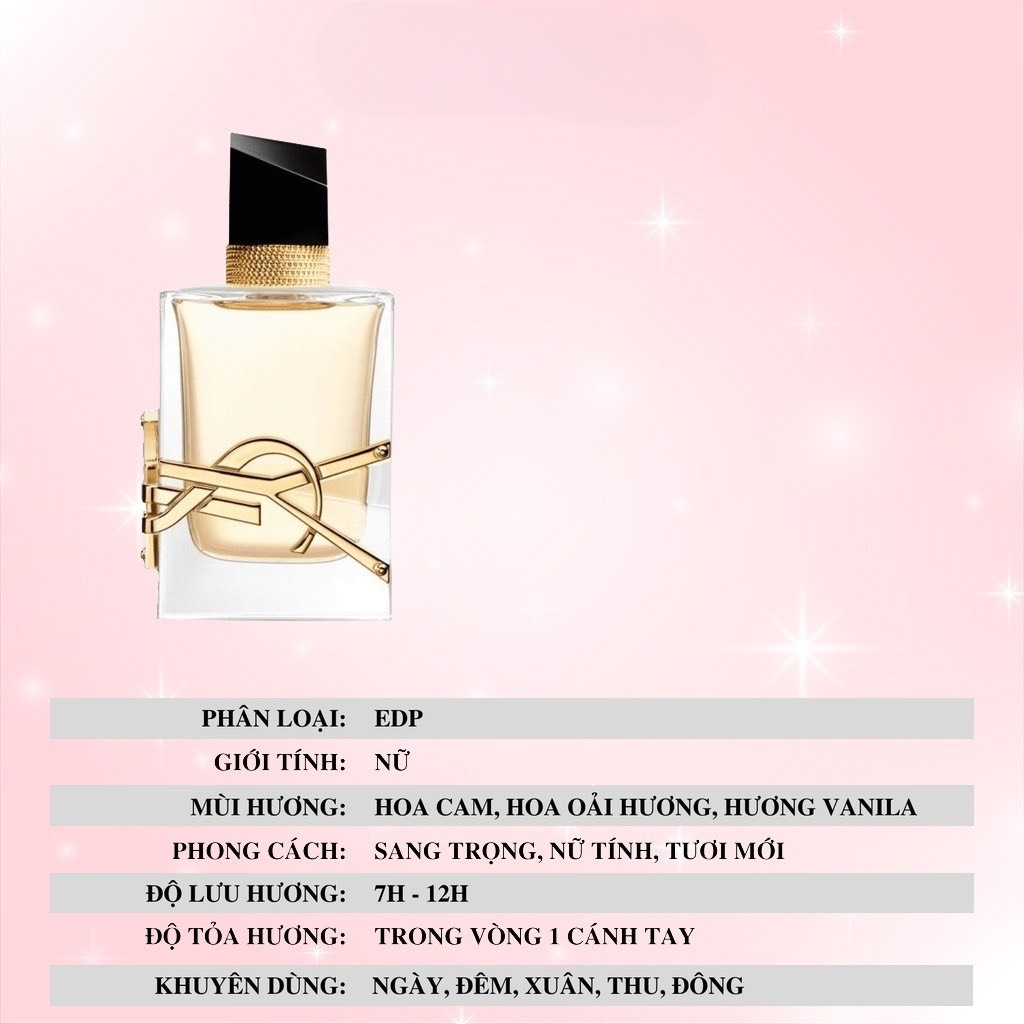 [𝐀𝐮𝐭𝐡] Nước Hoa Nữ 𝒀𝑺𝑳 Libre EDP dung tích 90ml , hương thơm nữ mang hương thơm nống nàn ấm áp - Duy Perfume | BigBuy360 - bigbuy360.vn