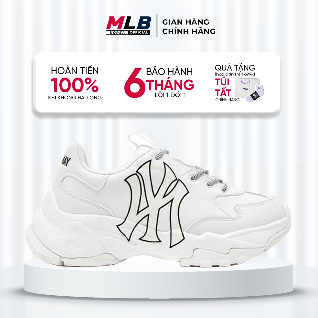 Giày MLB Bigball NY Trắng Chính Hãng