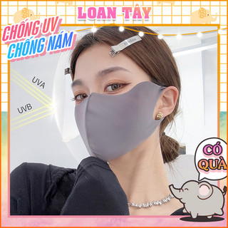 Khẩu Trang Style Hàn STAR Vải Lạnh Cực Mát Chống Nắng UV Uốn Cao Chống Nám Gò Má L2401