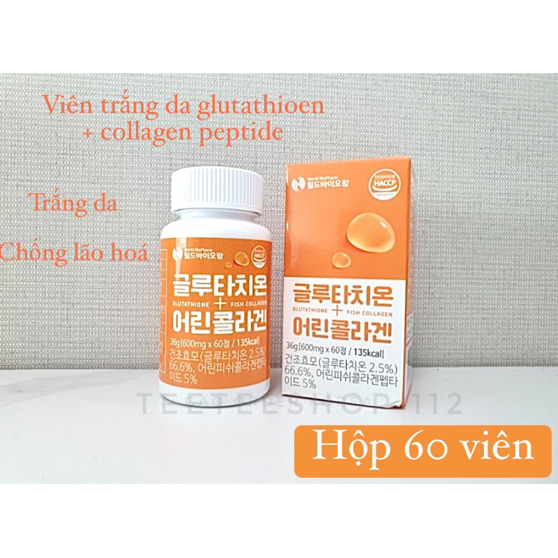 VIÊN UỐNG TRẮNG DA BIO PHARM  TRẺ HOÁ 60 VIÊN HÀN QUỐC