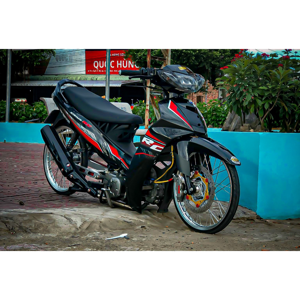 Tem ba lớp RC v2 cho cho sirius 50 - 110 cc nhản dán decal