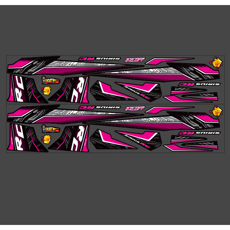 Tem ba lớp RC v2 cho cho sirius 50 - 110 cc nhản dán decal