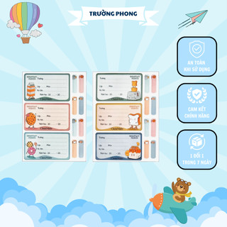 Nhãn vở có keo dán sẵn classmate breakfast 15 cái/túi cl-nt233