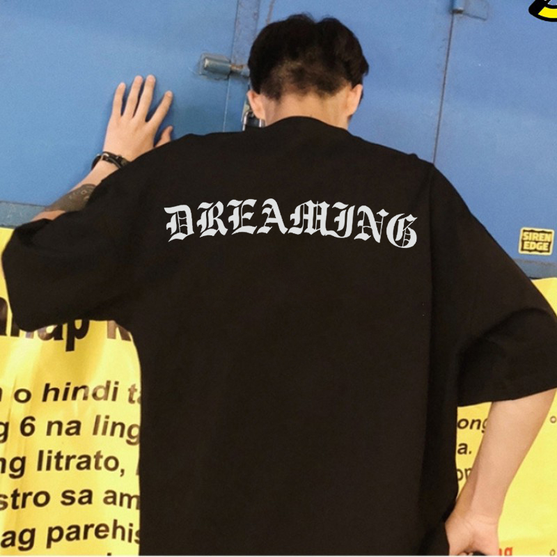 Áo thun nam nữ form rộng DREAMING unisex in 2 mặt tay lỡ