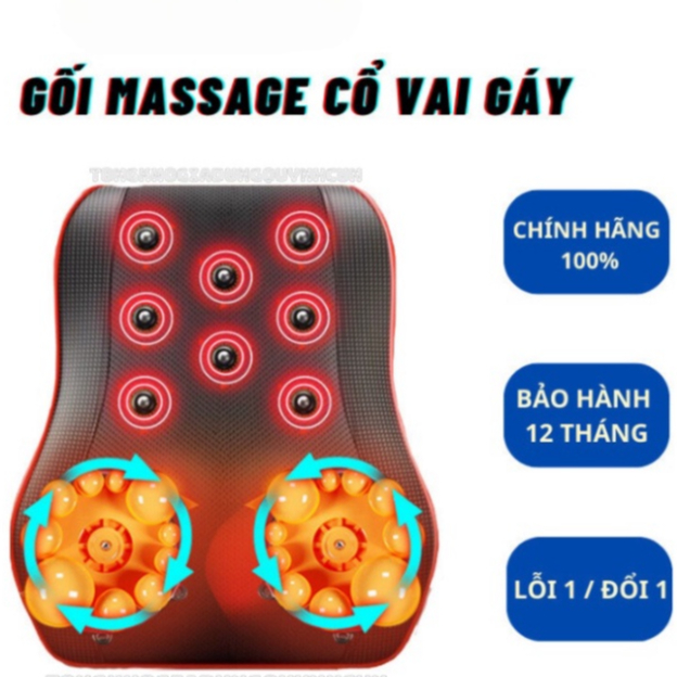 Máy massage toàn thân đa năng cao cấp HÀNG CHÍNH HÃNG - Gối massage cổ vai gáy HÀNG CHÍNH HÃNG