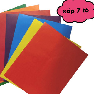 Giấy màu thủ công loại có kẻ ô ly- 22x17cm có keo / không keo - giấy màu mỹ thuật a5