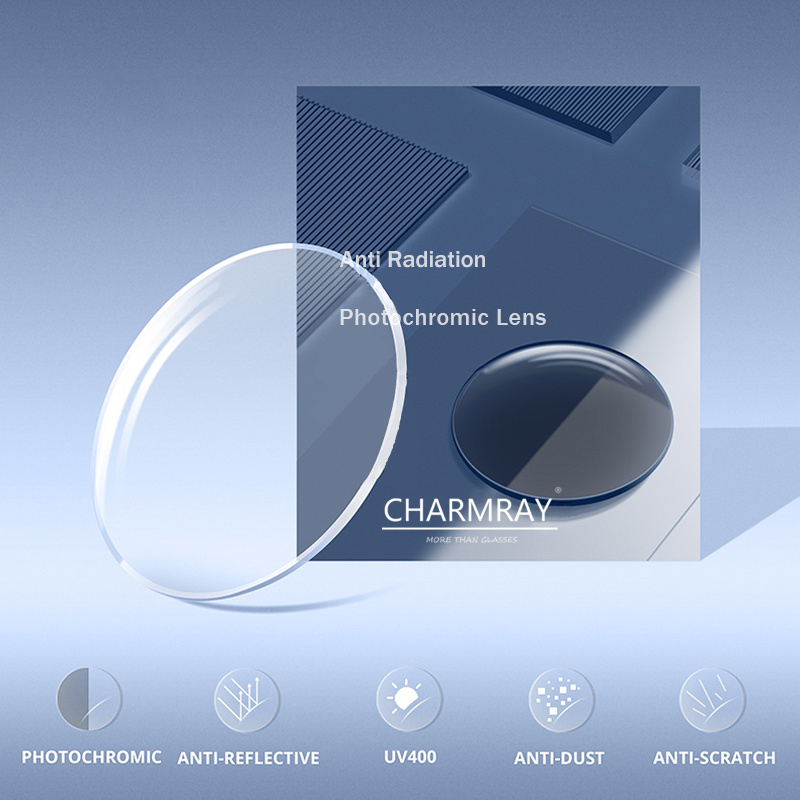 Tròng kính cận thị Charmray nhựa resin chống tia bức xạ 1.56