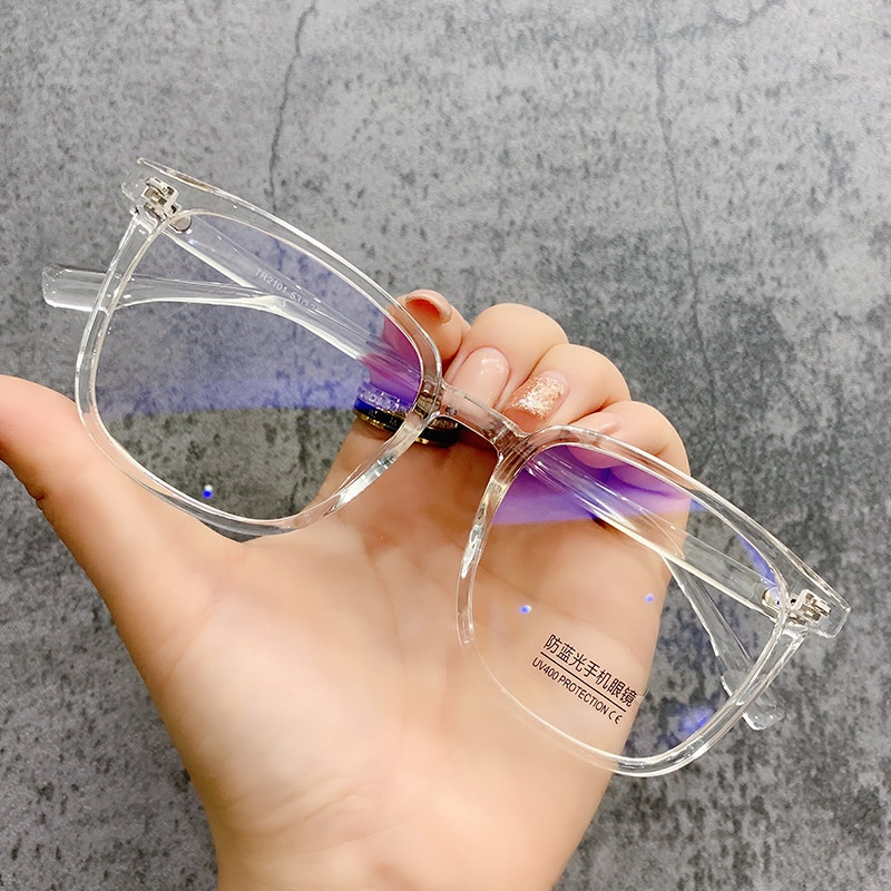 Mắt kính CHARMRAY gọng vuông chống ánh sáng xanh TR90 thời trang cho nam và nữ