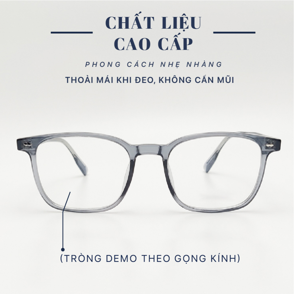 Gọng kính trong suốt cận loạn LB Eyewear 72002 kính mắt giả cận nam nữ chống ánh sáng xanh tia UV chất liệu nhựa cao cấp