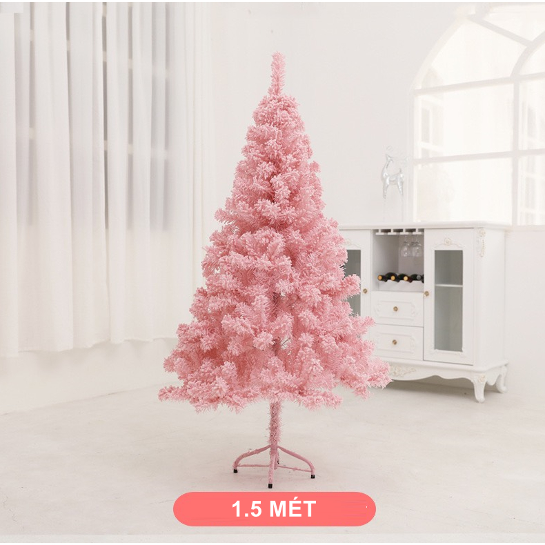 Cây Thông Hồng Phủ Tuyết C13 1.5m loại tán dày rậm Cây Thông Trang Trí Noel