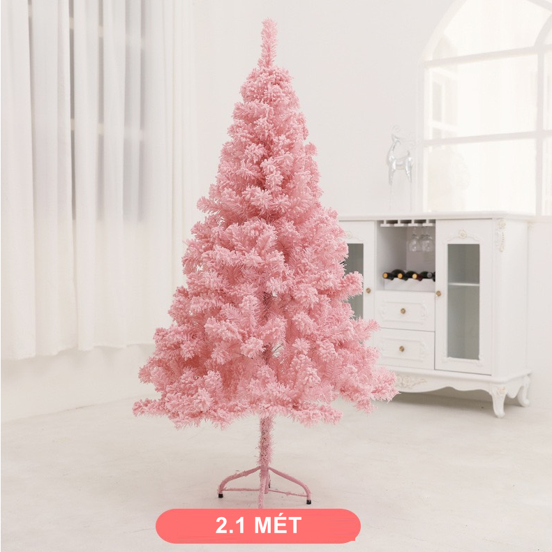 Cây Thông Hồng Phủ Tuyết C13 2.1m loại tán dày rậm Cây Thông Trang Trí Noel