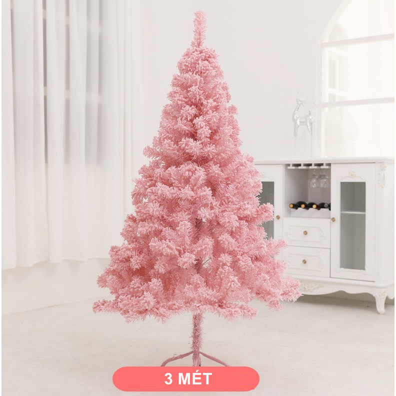 Cây Thông Hồng Phủ Tuyết C13 3 MÉT loại tán dày rậm Cây Thông Trang Trí Noel