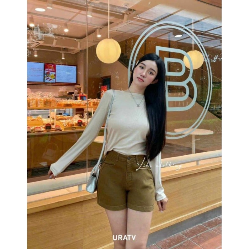 Áo thun dẻo trơn dài tay hàng QC