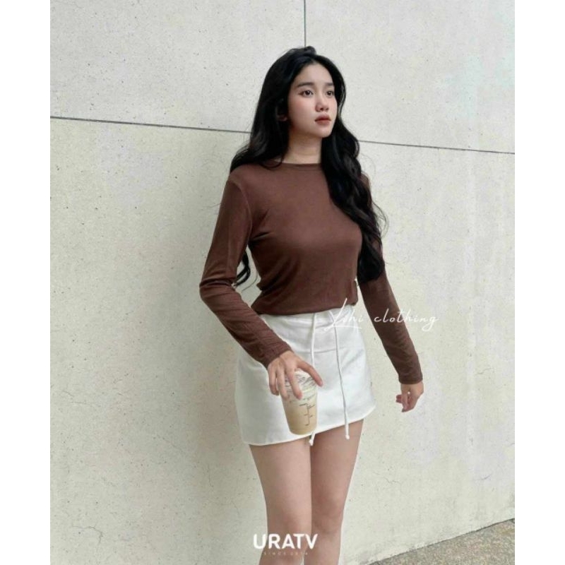 Áo thun dẻo trơn dài tay hàng QC