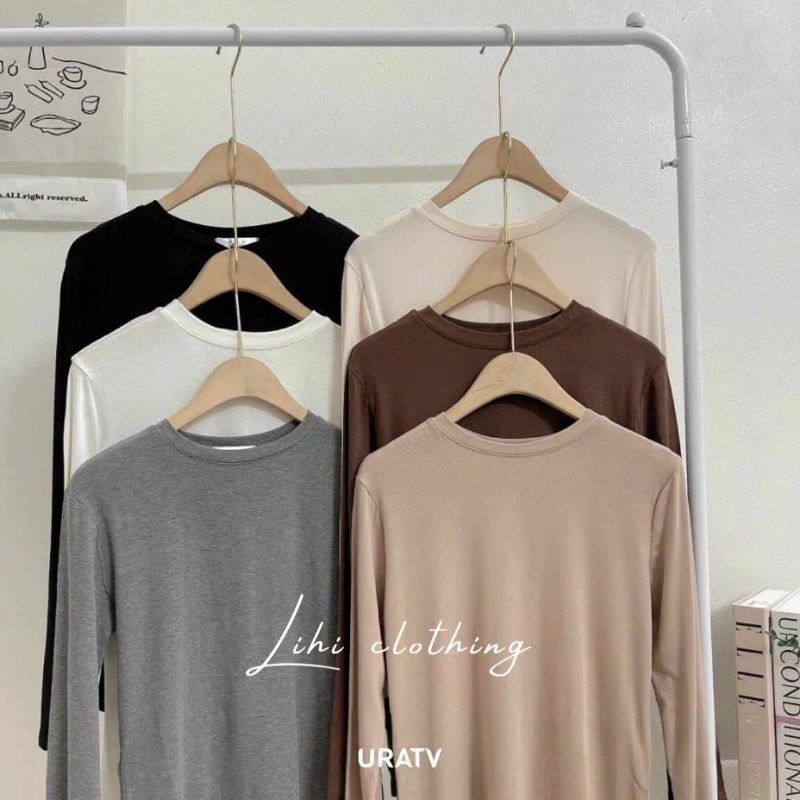 Áo thun dẻo trơn dài tay hàng QC