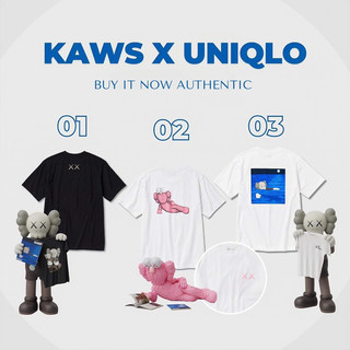  Áo Thun uniqlo chính hãng In Hình kaws Thời Trang Cho Nam Và Nữ đủ bill. Áo thun unisex 