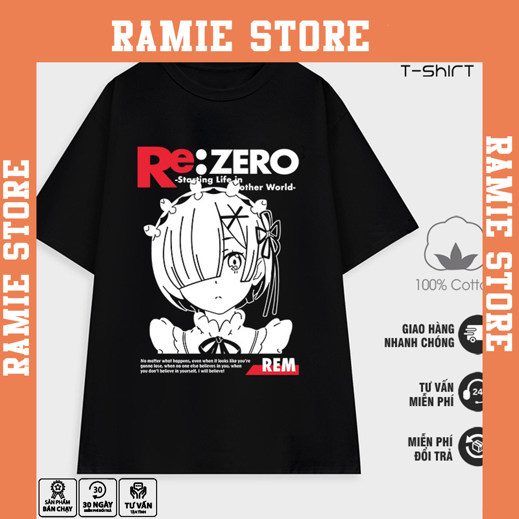 Áo thun RE:ZERO Rem Digital Art