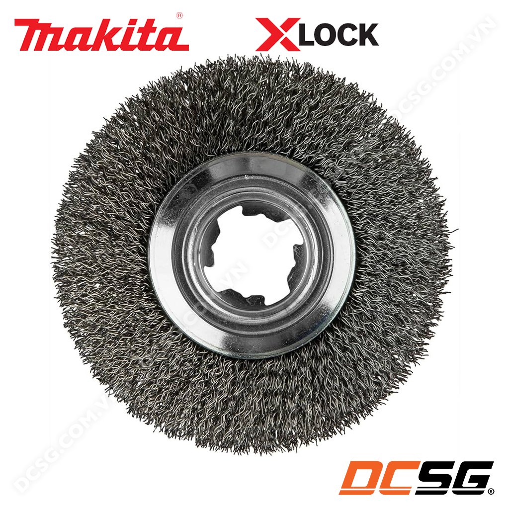 Chổi sợi thép đánh rỉ sét hình nón Xlock 100mm Makita D-73449 | DCSG