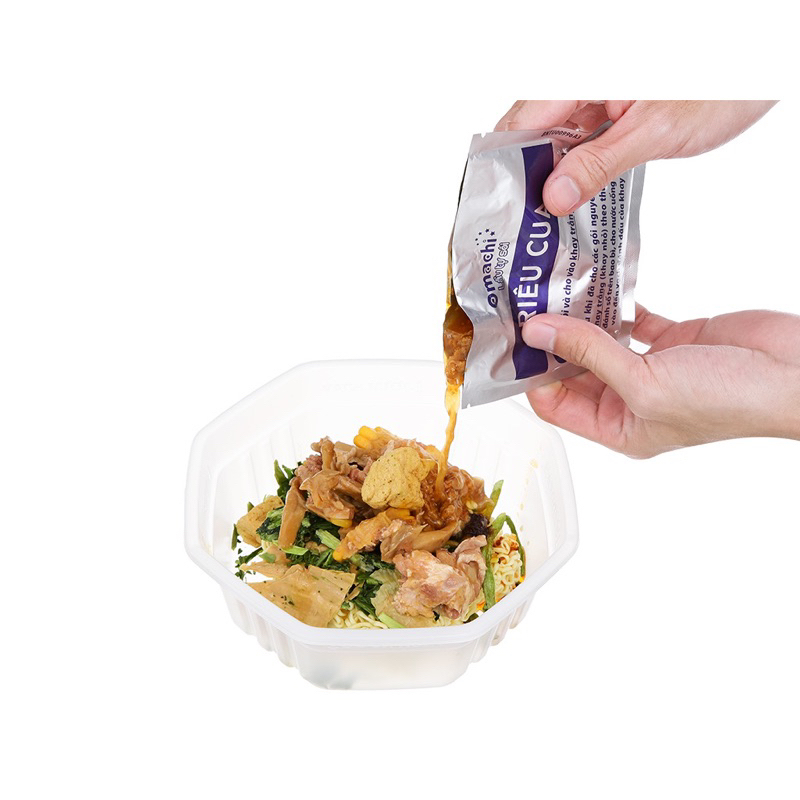 Lẩu tự sôi Omachi bắp bò riêu cua hộp 276g