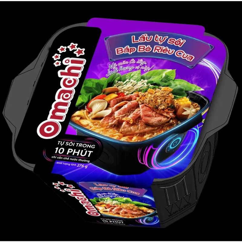 Lẩu tự sôi Omachi bắp bò riêu cua hộp 276g