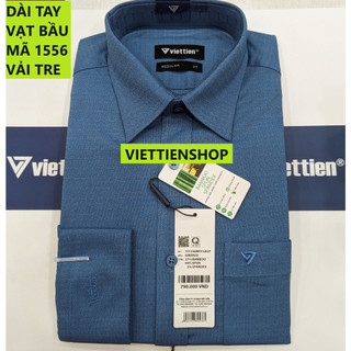 Áo sơ mi việt tiến dài tay vải tre hoa văn