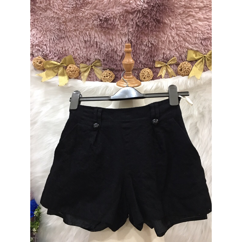 (Q70)🌹☘️Quần Short 2 hand màu đen tuyền hiệu BLUE LABEL- Size 36