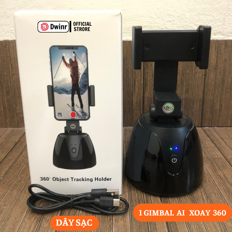 Gậy chụp hình  gimbal xoay 360 tự động, thông minh Ai, theo  dõi vị trí khuôn mặt cho quay Video, Livestream, Tiktok.
