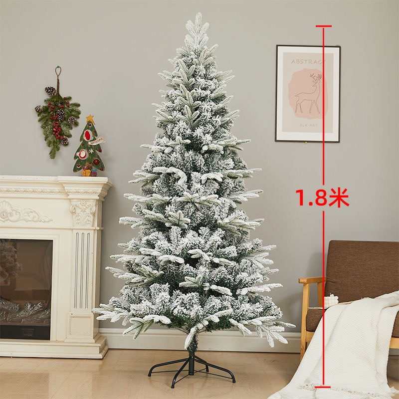 Cây Thông Tuyết Mix Lá PVC Và PE Cao Cấp C15 1.8m loại tán dày rậm Cây Thông Trang Trí Noel