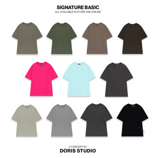 Áo thun doris signature basic tee ver 2 local brand unisex premium 100% cotton - form rộng tay lỡ nam/nữ