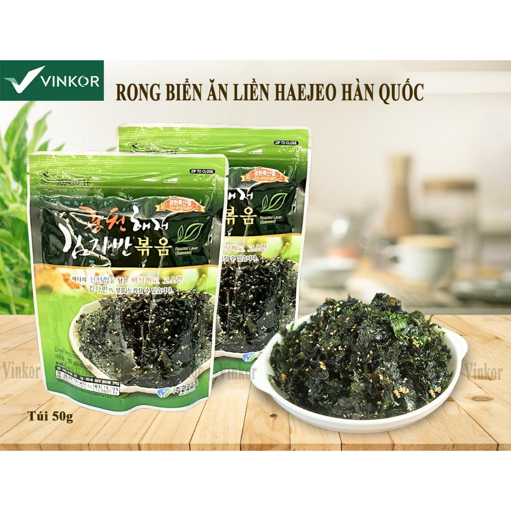 RONG BIỂN RẮC CƠM ĂN LIỀN GWANGCHEON HAEJEO LOẠI KIMJABAN GIÚP TRẺ ĂN NGON