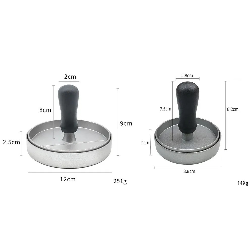 Khuôn nhôm tròn 9 cm dùng ép thịt làm nhân bánh hamburger ép cơm, xôi..đa dụng PVN4790