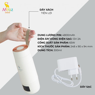 Bình đun nước pha sữa di động Moaz BéBé MB-058