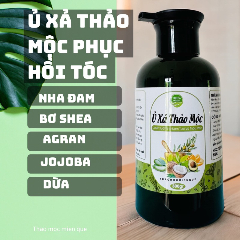 Kem ủ xả tóc thảo mộc mềm, mượt hoàn toàn tự nhiên