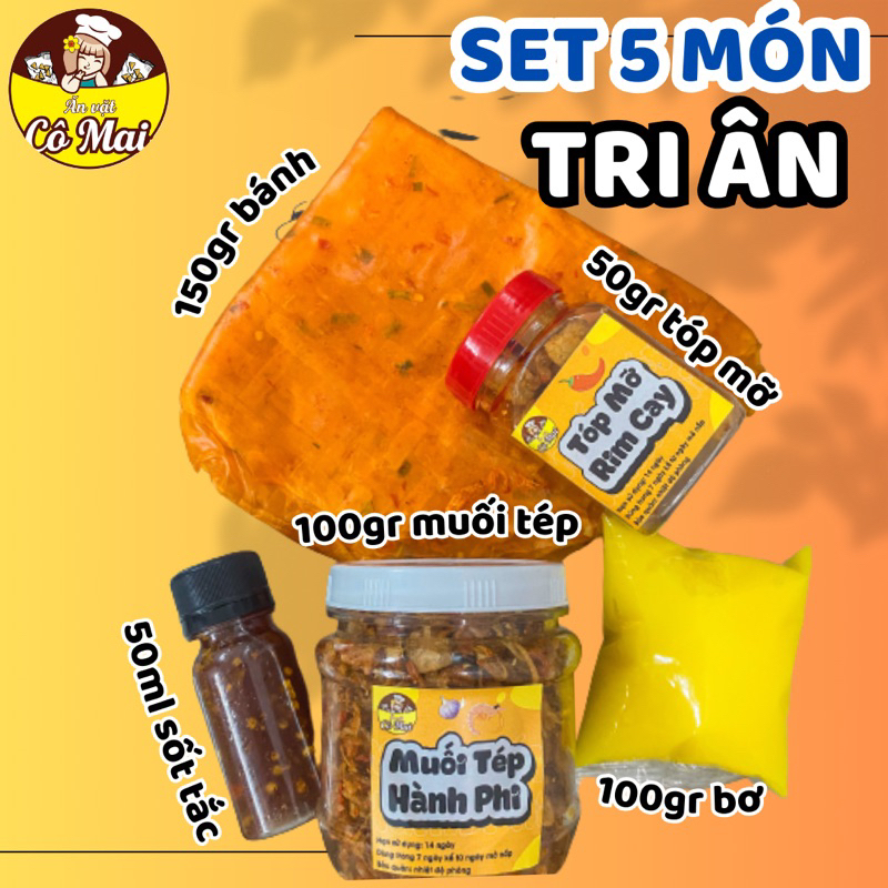 Set 5 Món Bánh Tráng Phới Sương Tóp Mỡ