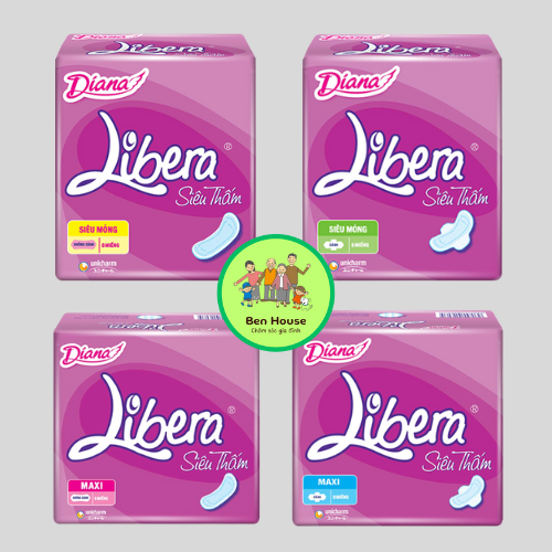Băng vệ sinh/bvs Libera Ban ngày Siêu thấm Siêu mỏng/maxi  mặt lưới 23cm