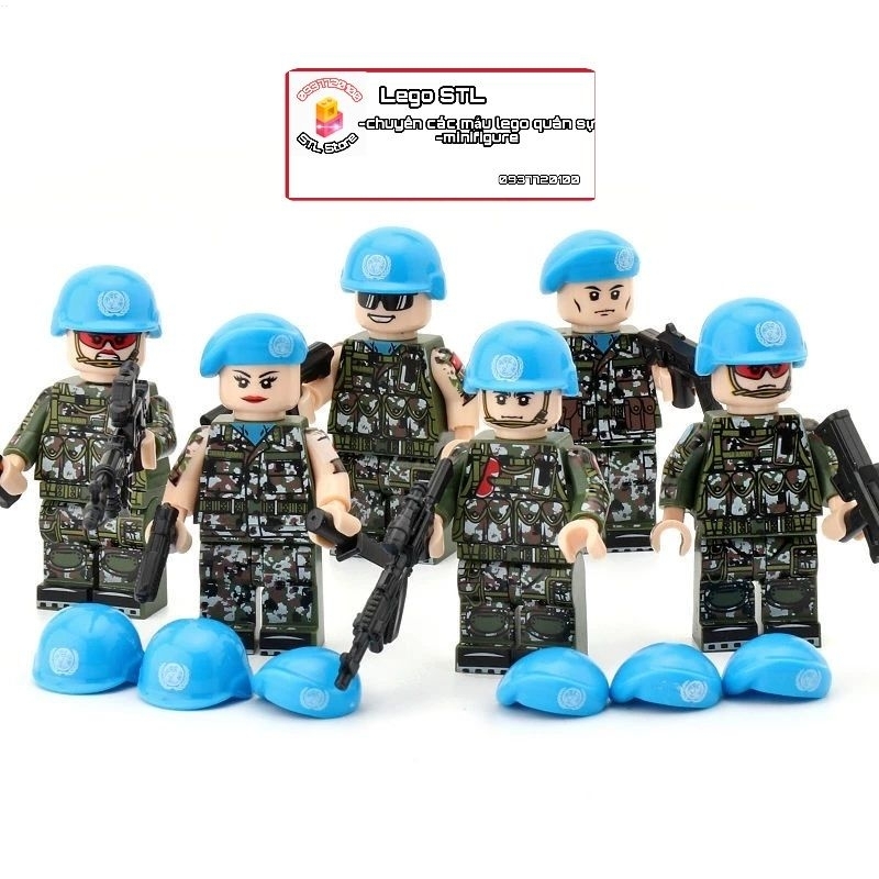 Lắp Ráp Đồ Chơi Combo 6 Lính Quân Đội UN Liên Hiệp Quốc[Không Kèm Phụ Kiện]