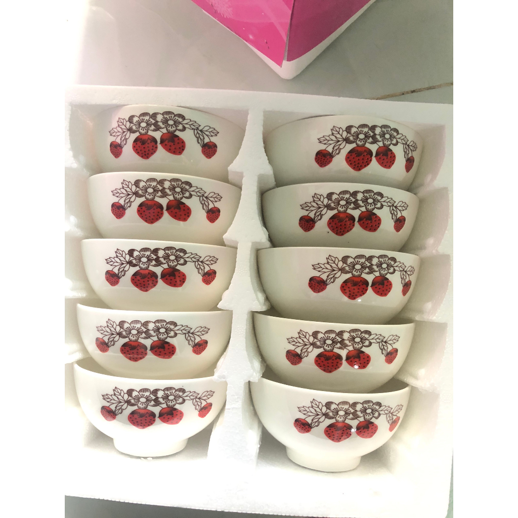 BỘ 10 CHÉN SỨ HOA VĂN CAO CẤP