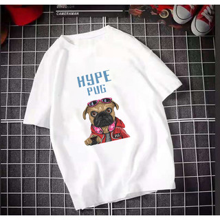 Áo thun nam nữ tay lỡ form rộng in Hype Pug TT02