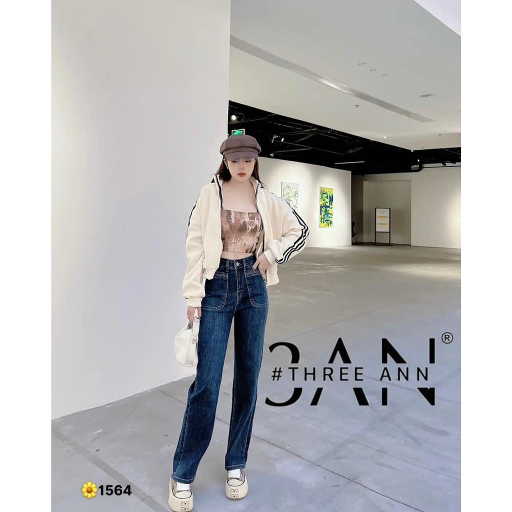 Jeans suông nhẹ 2 túi trước 1564
