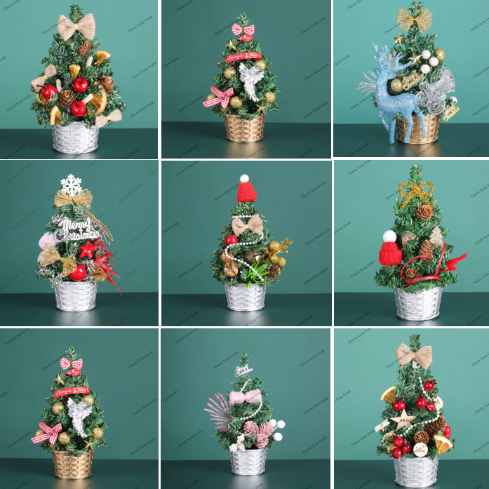 Cây Thông Nhí TNM Cây 20cm Trang Trí Giáng Sinh Cây Thông Noel Kèm Đèn