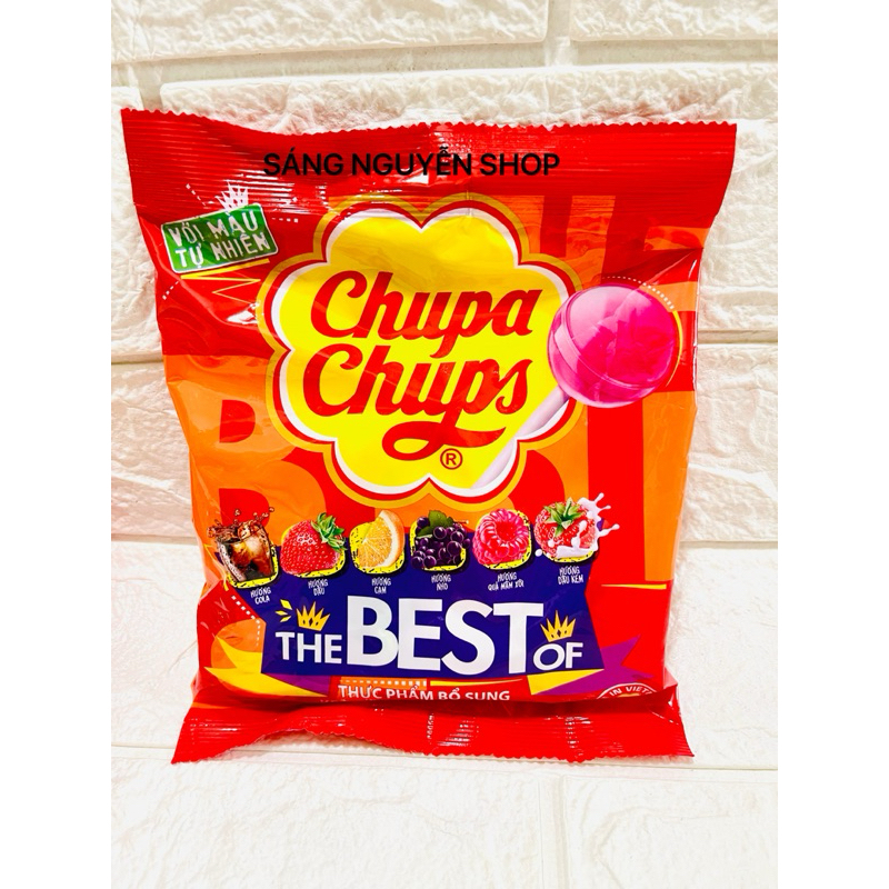 Kẹo Mút Chupa Chups hương trái cây gói 93g