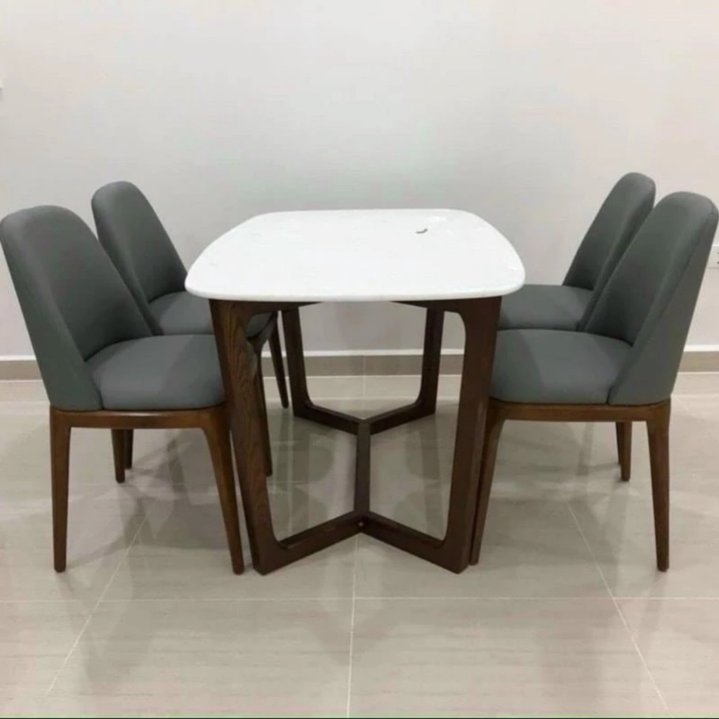 Bàn ăn cơm 4 ghế , bàn ăn mặt đá 4 ghế grace cao cấp đặt chung cư siêu sang - BH 1 NĂM | BigBuy360 - bigbuy360.vn
