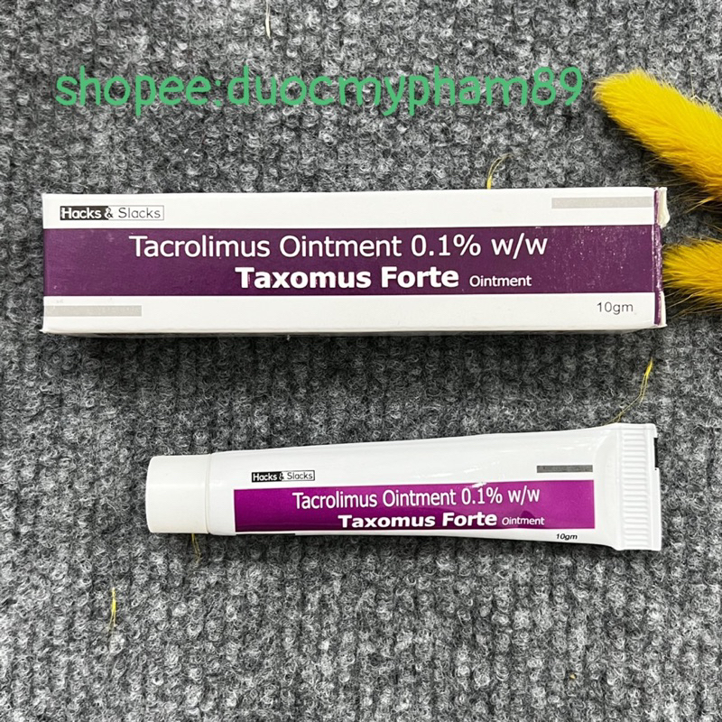 Tacrolimus 0.1 % . 0.03, kem dịu da giảm ngứa , chàm ngoài da