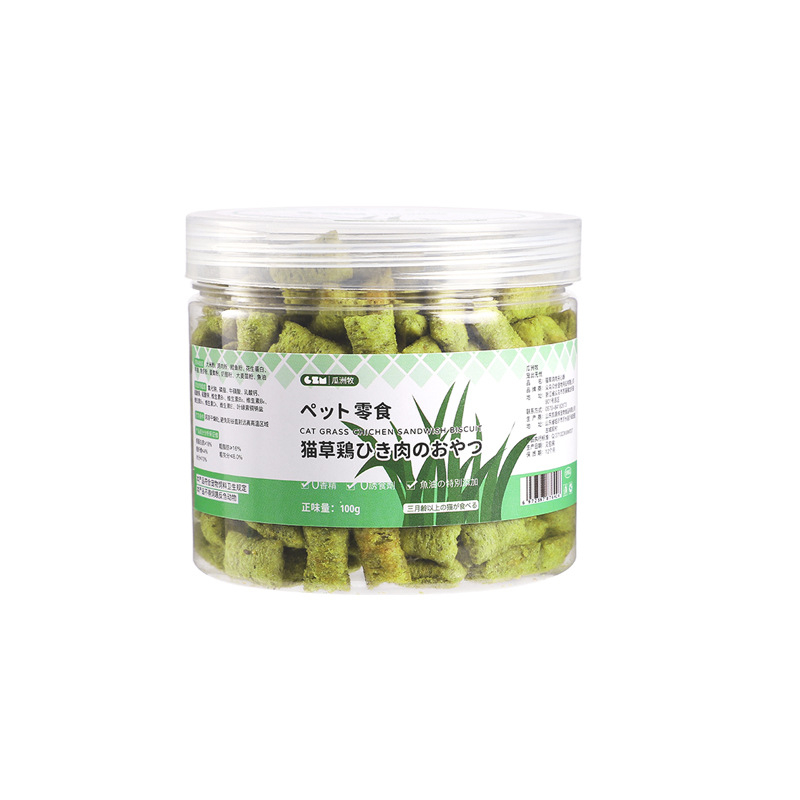 Bánh thưởng giòn CZM 100gr có nhân Cỏ mèo và Thịt gà cho Mèo