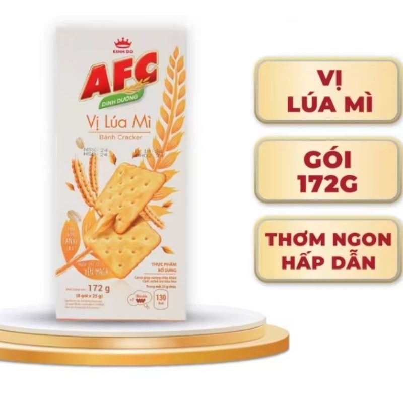 Bánh quy dinh dưỡng AFC vị rau, vị lúa mì  172g