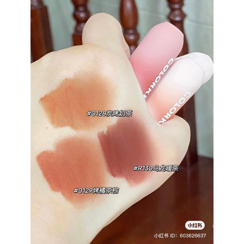 [Colorkey] Son Colorkey Mousse Lipstick chính hãng nội địa trung, chất nhung bùn, mờ lì lâu trôi 2g