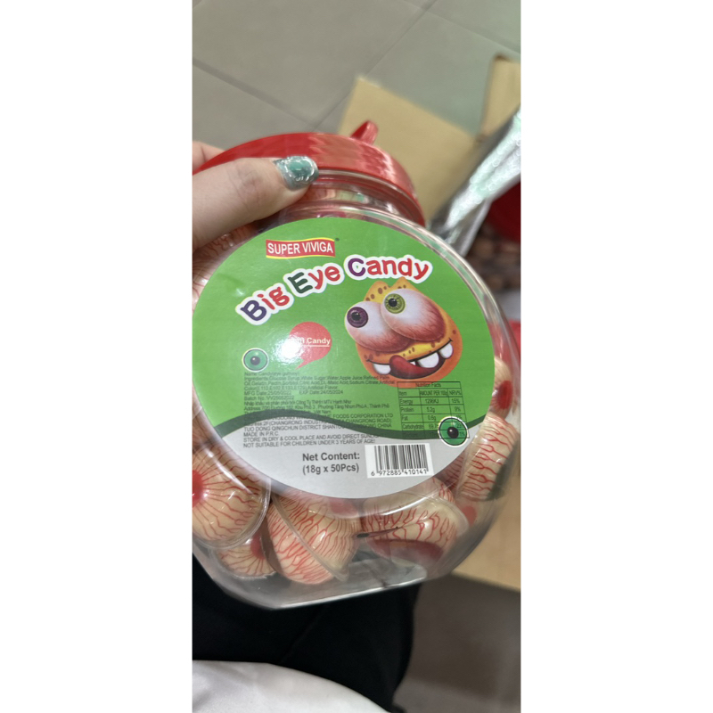 GÓI 600gr KẸO DẺO NHÂN MỨT HỖN HỢP HÌNH CON MẮT