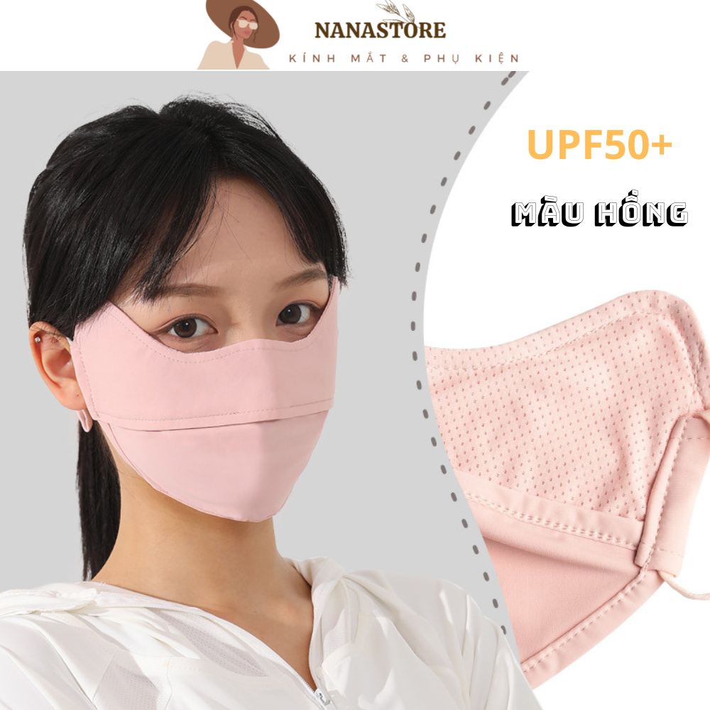 Khẩu Trang Chống 99% Tia UV, khẩu trang chống nắng tiêu chuẩn UPF50+ Unisex nam nữ [Tặng kèm thẻ test UV]